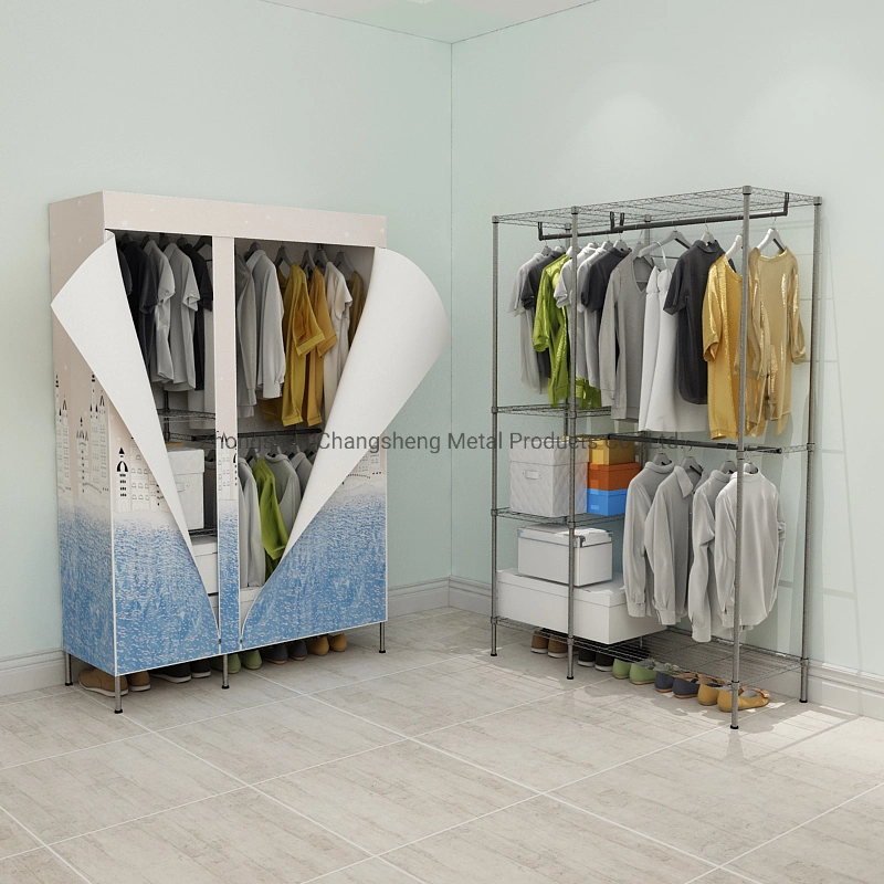 Bedroom Furniture Design Space Save Garment Rack Metal Wardrobe Rack Accessories