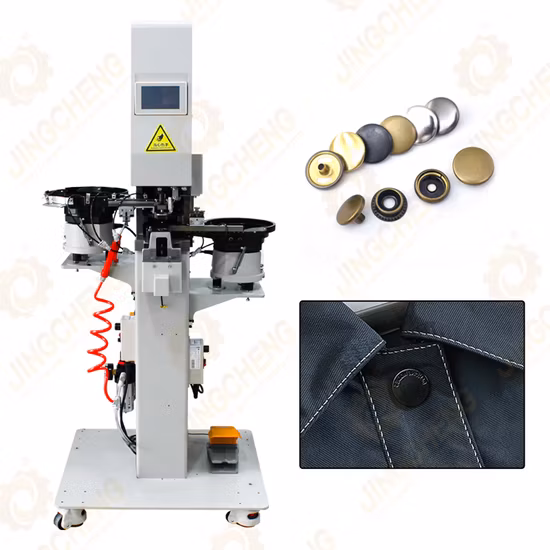 Macchina per la produzione di punte con punzonatura completamente automatica e bottoni in metallo con bottone a pressione